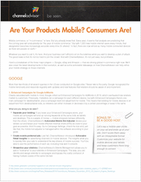 Are Your Products Mobile? Consumers Are!