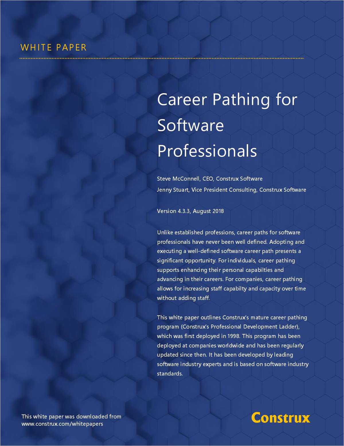 Career Pathing for Software Professionals