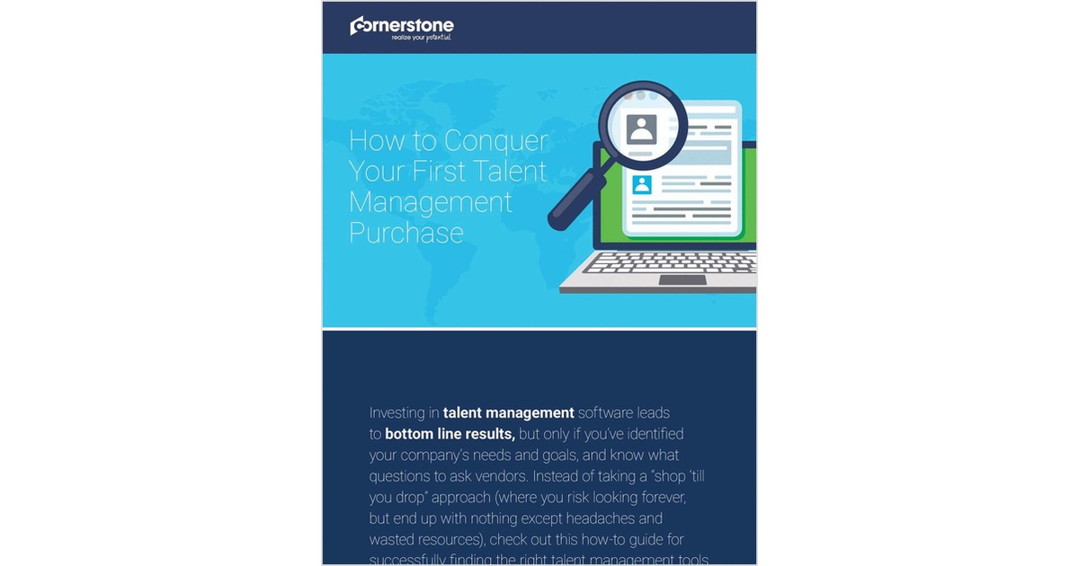 How to Conquer Your First Talent Management Purchase