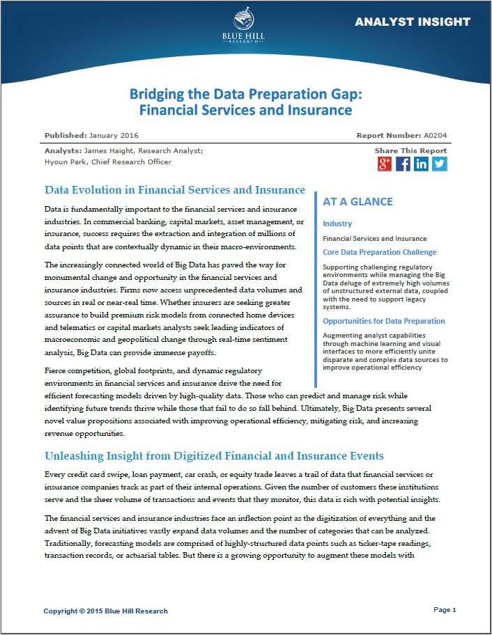 Bridging the Data Prep Gap in Financial Services and Insurance