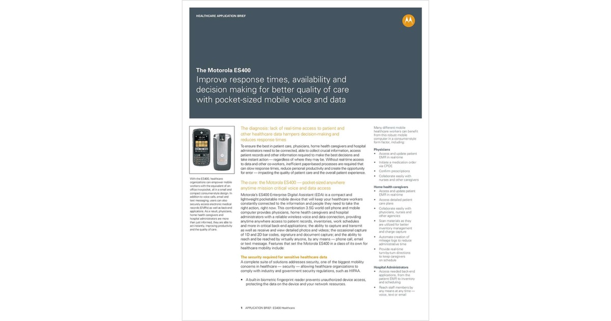 Mobile Computers Give Healthcare Professionals What They Need Now