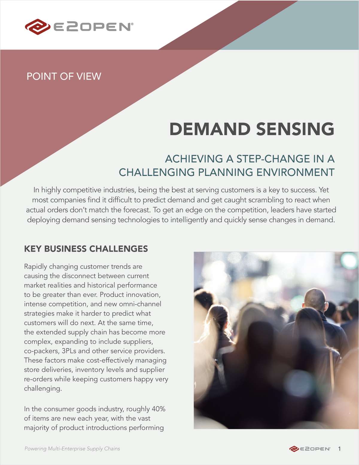 Demand Sensing: Achieving a step-change in a challenging planning environment