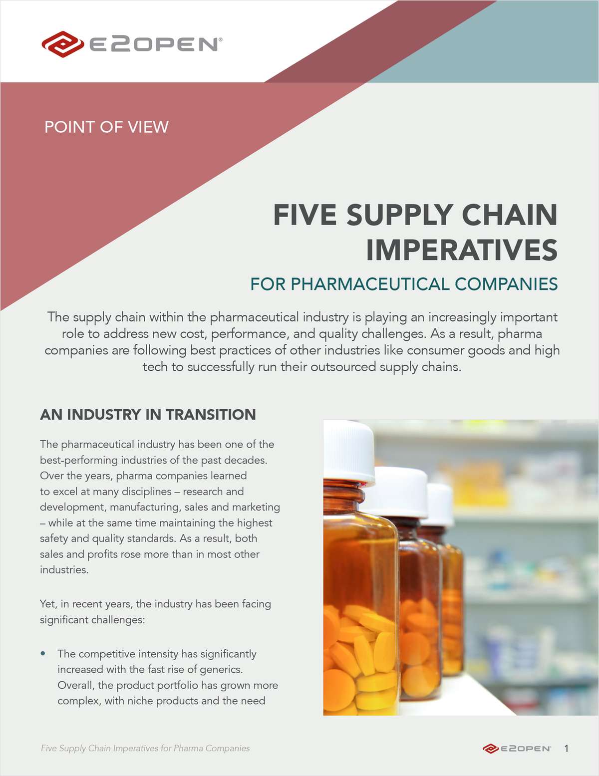 Five Supply Chain Imperatives for Pharmaceutical Companies