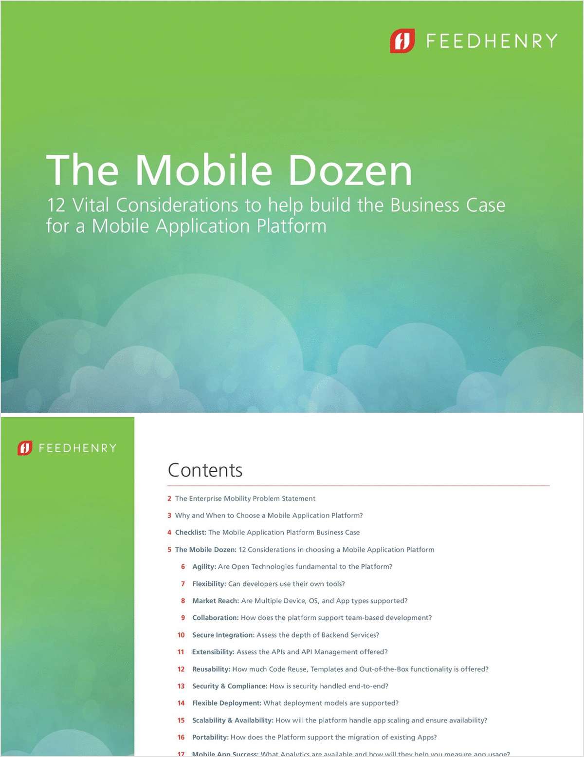 The Mobile Dozen eBook: 12 Vital Considerations for Building the Business Case for a Mobile Platform