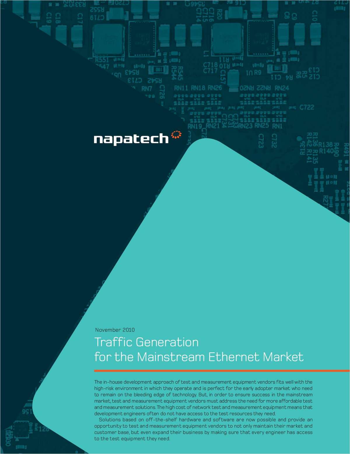 Traffic Generation for the Mainstream Ethernet Market for Test and Measurement Equipment Vendors