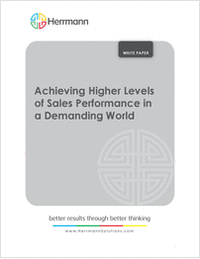 Achieving Higher Levels of Sales Performance in a Demanding World