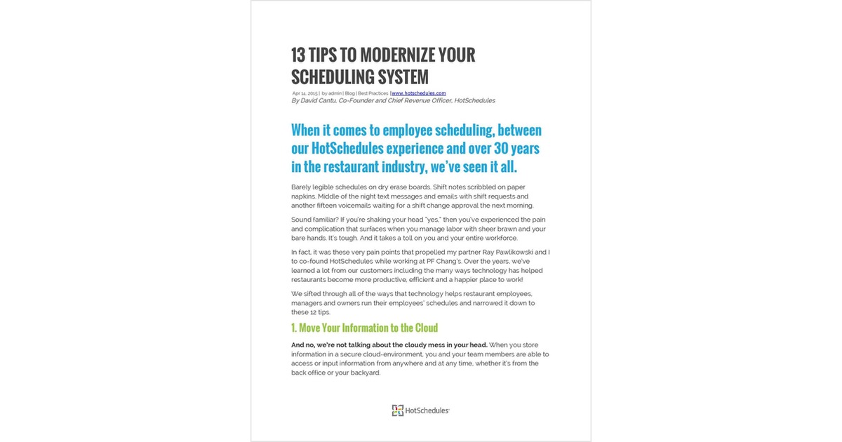 13 Tips to Modernize Your Scheduling System