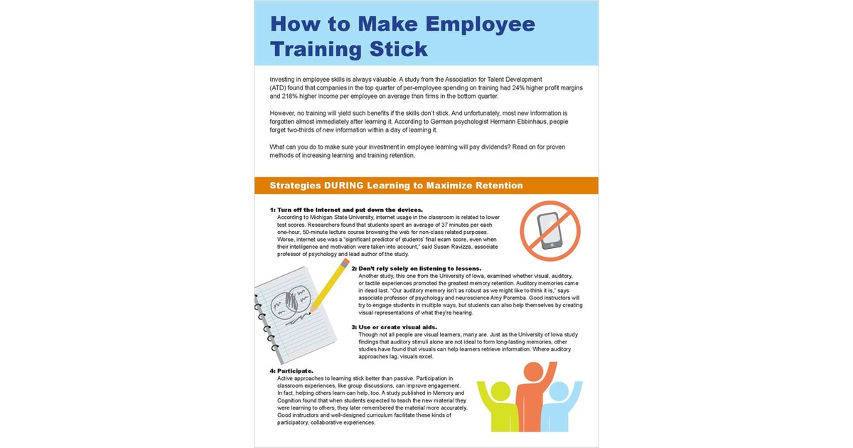 How to Make Employee Learning Stick