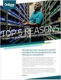 Top 5 Reasons to Move from Document Management to ECM
