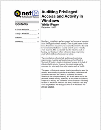 Auditing Privileged Access and Activity in Windows
