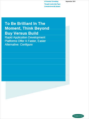 To Be Brilliant in the Moment, Think Beyond Buy Versus Build