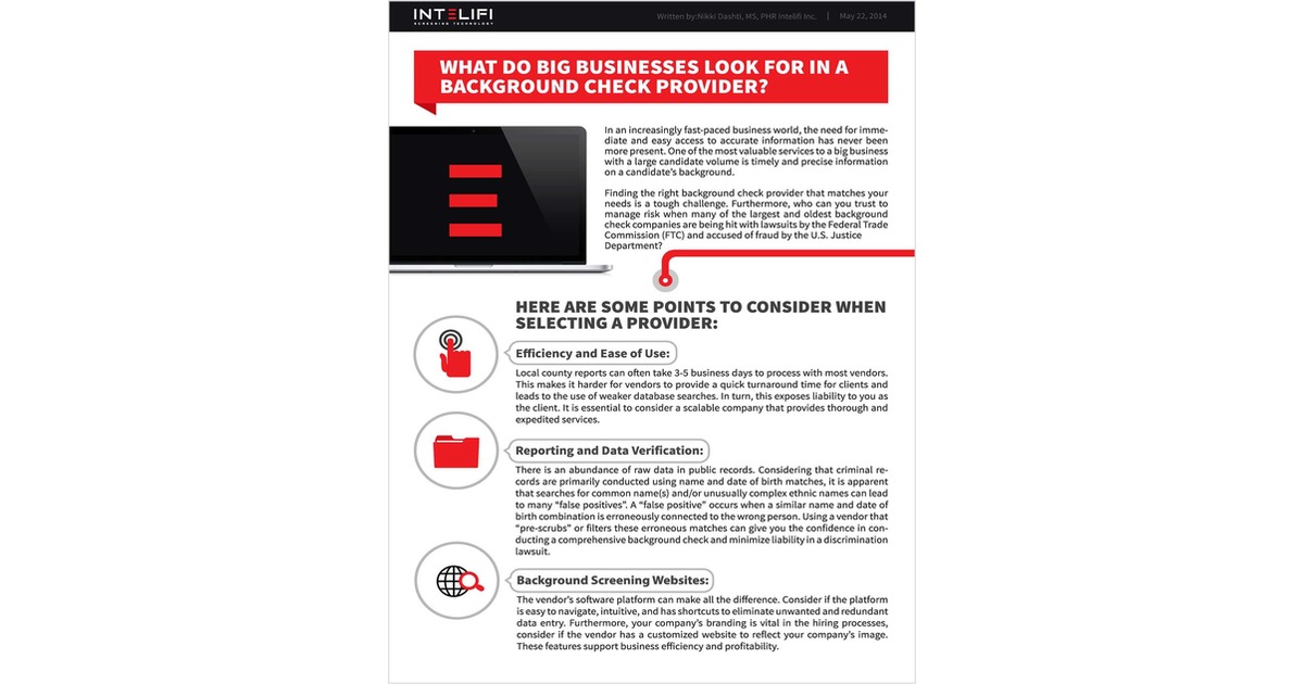 Do you run 100's of background checks?