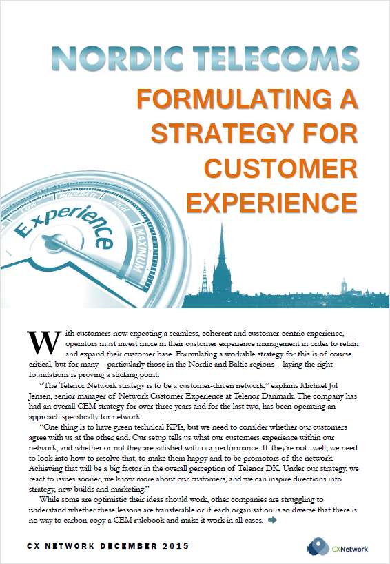 Nordic Telecoms: Formulating a Strategy for Customer Experience