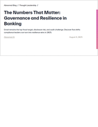 The Numbers That Matter: Governance and Resilience in Banking