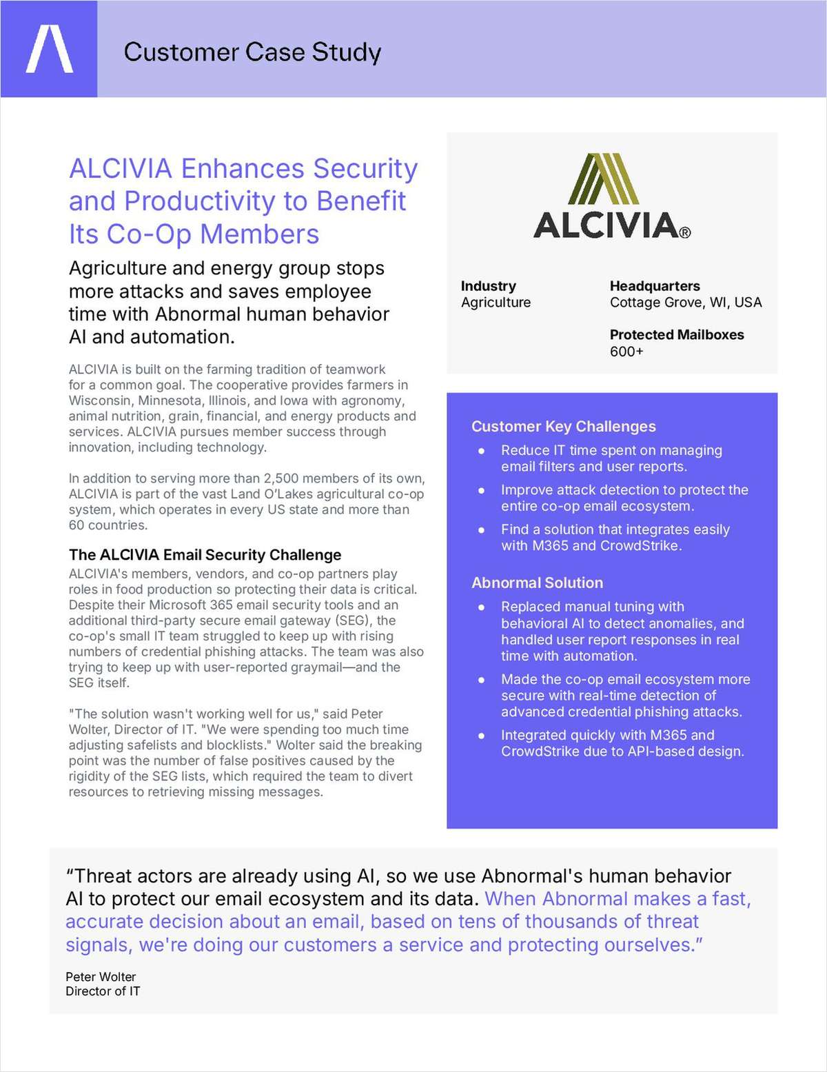 ALCIVIA Enhances Security and Productivity to Benefit Its Co-Op Members