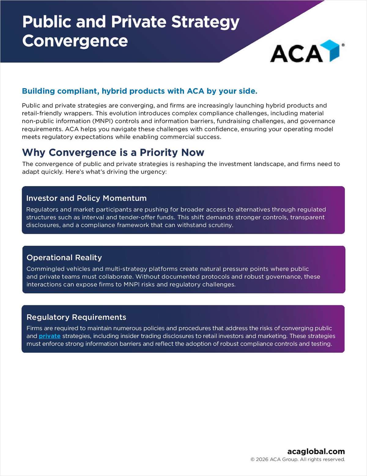 Public and Private Strategy Convergence