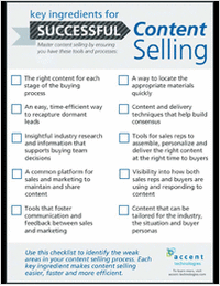 Checklist: Key Ingredients for Successful Content Selling