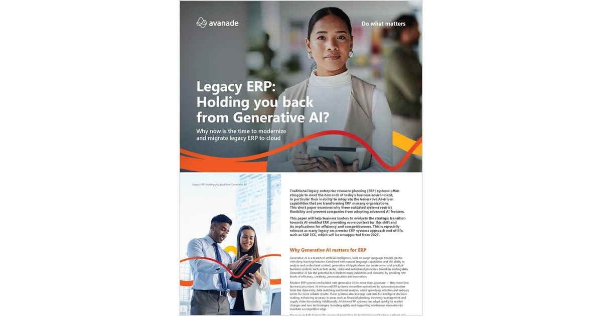 Legacy ERP: Holding you back from Generative AI?