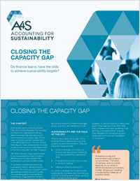 Closing the Capacity Gap: Do finance teams have the skills to achieve sustainability targets?