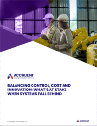 Balancing Control, Cost And Innovation. What's at stake when systems fall behind.