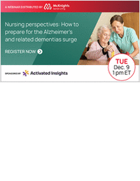 Nursing perspectives: How to prepare for the Alzheimer's and related dementias surge