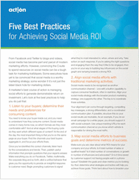 Five Best Practices for Achieving Social Media ROI