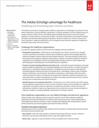The Adobe EchoSign Advantage for Healthcare