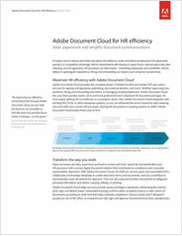 Adobe Document Cloud for HR Efficiency