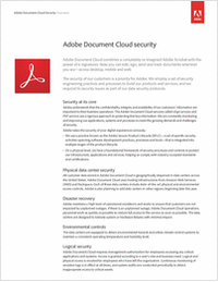 Adobe Document Cloud Security Overview