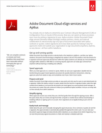 Adobe Document Cloud eSign Services and Apttus