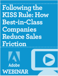 Following the KISS Rule: How Best-in-Class Companies Reduce Sales Friction