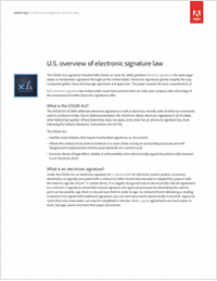 U.S. Overview of the Legality of Electronic Signatures