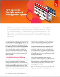 How to Select the Right Content Management System