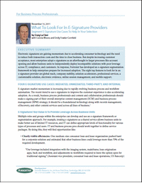 What to Look for in E-Signature Providers