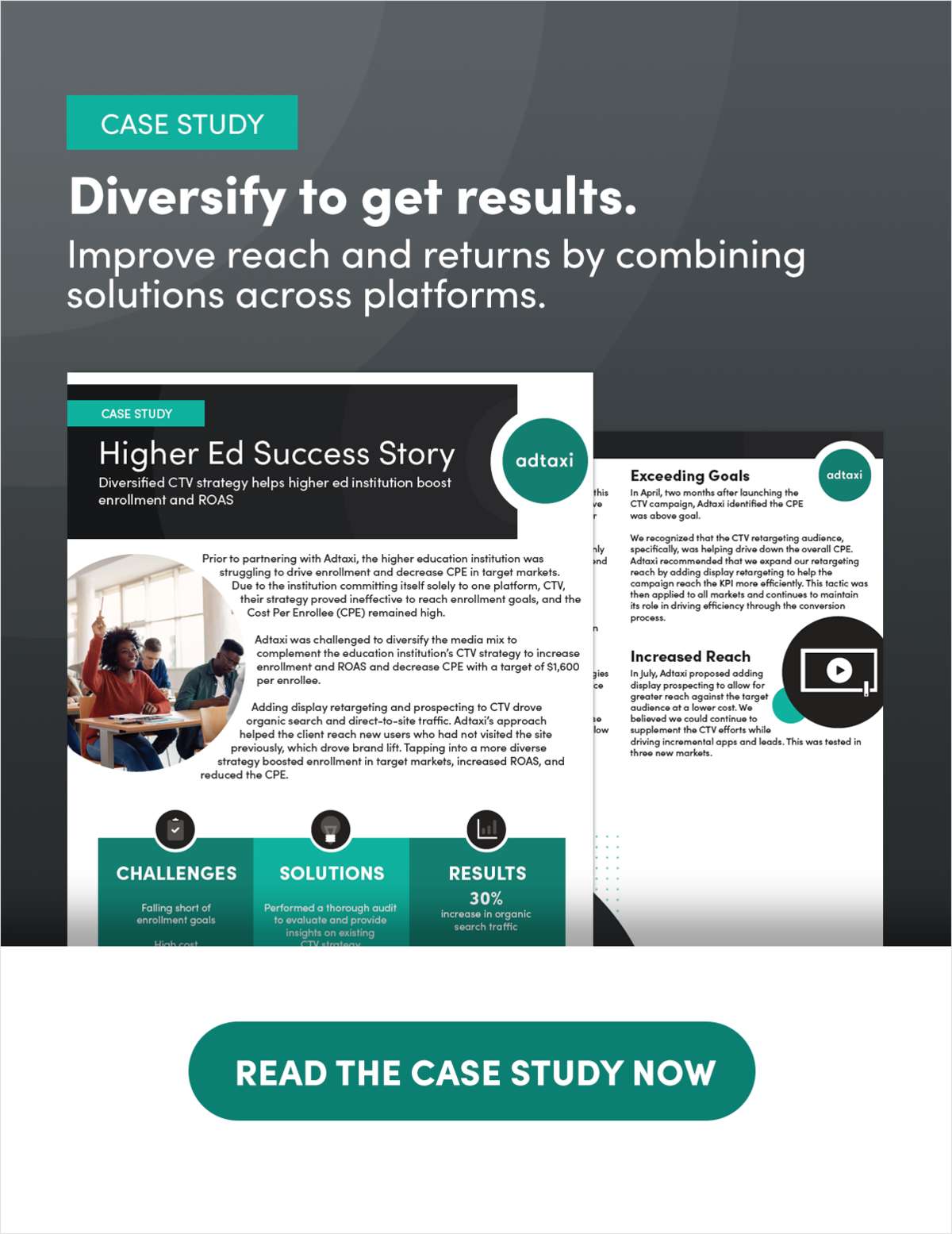 Higher Ed Success Story: Diversified CTV strategy helps higher education institution boost enrollment and ROAS
