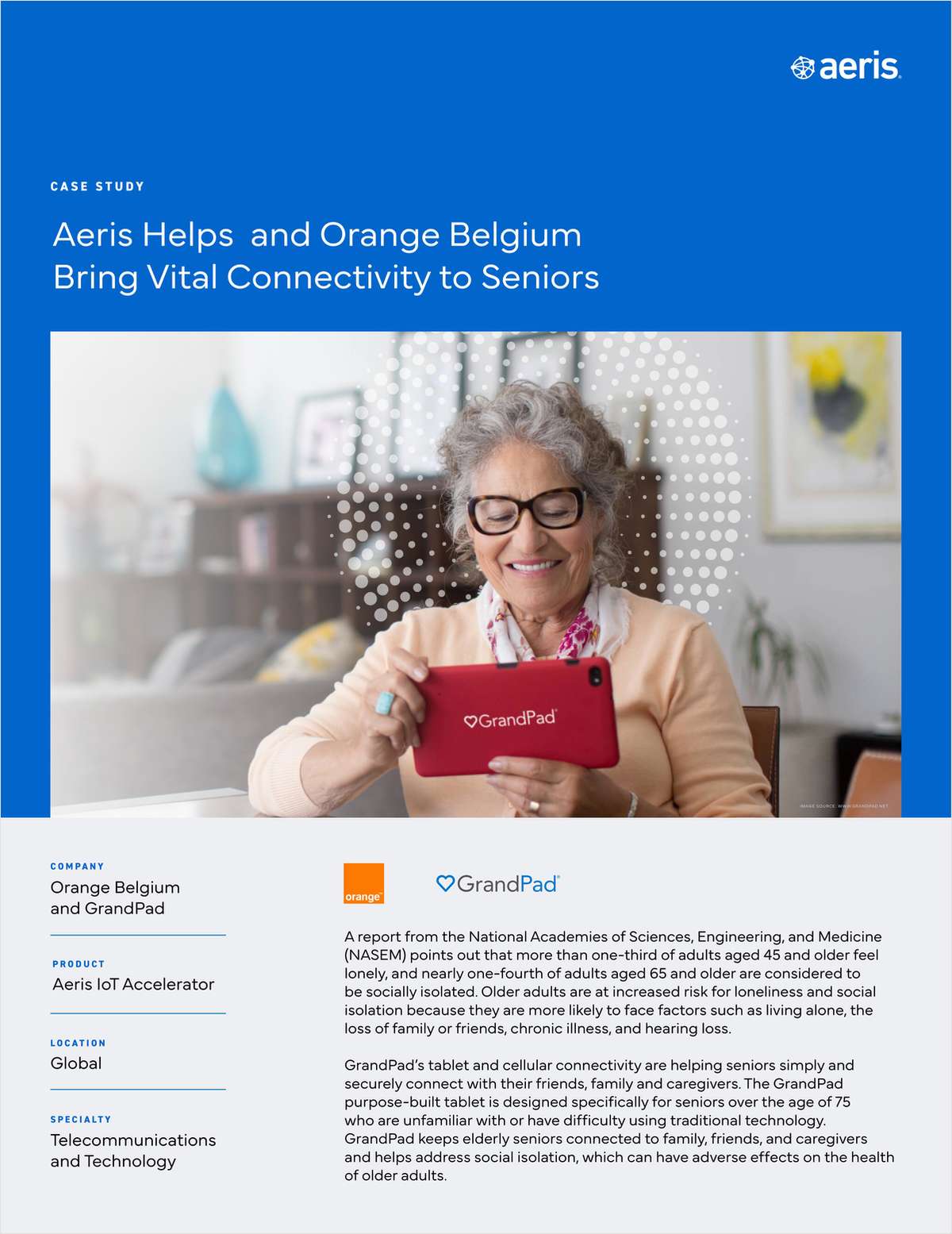 Aeris Helps and Orange Belgium Bring Vital Connectivity to Seniors
