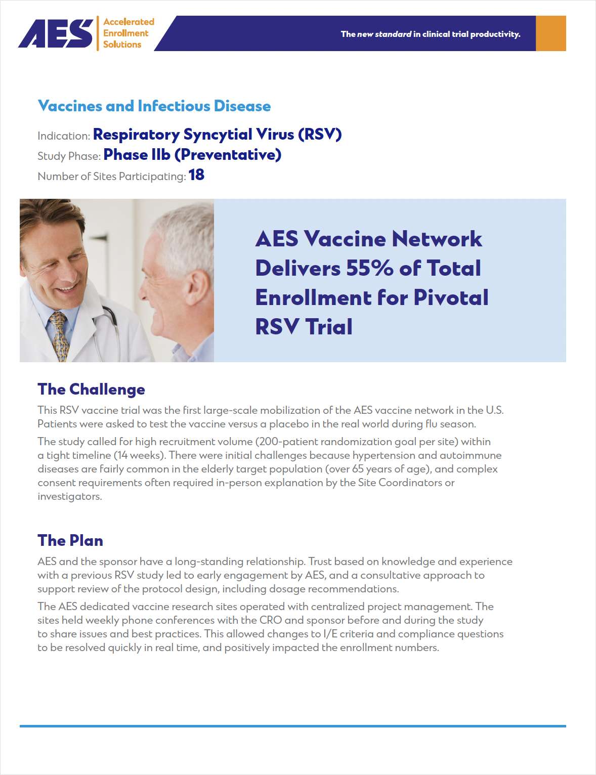 RSV Vaccine: Pivotal Study Meets Patient Enrollment Goals