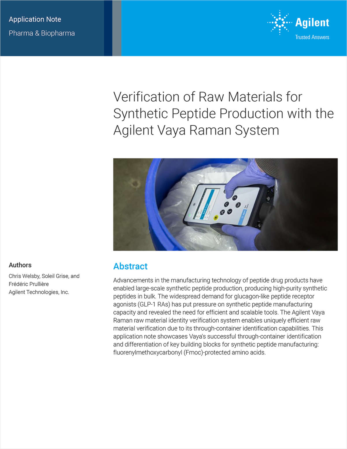Verifying Raw Materials for Synthetic Peptide Manufacturing