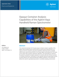 Verifying Pharmaceutical Materials through Opaque Storage Containers
