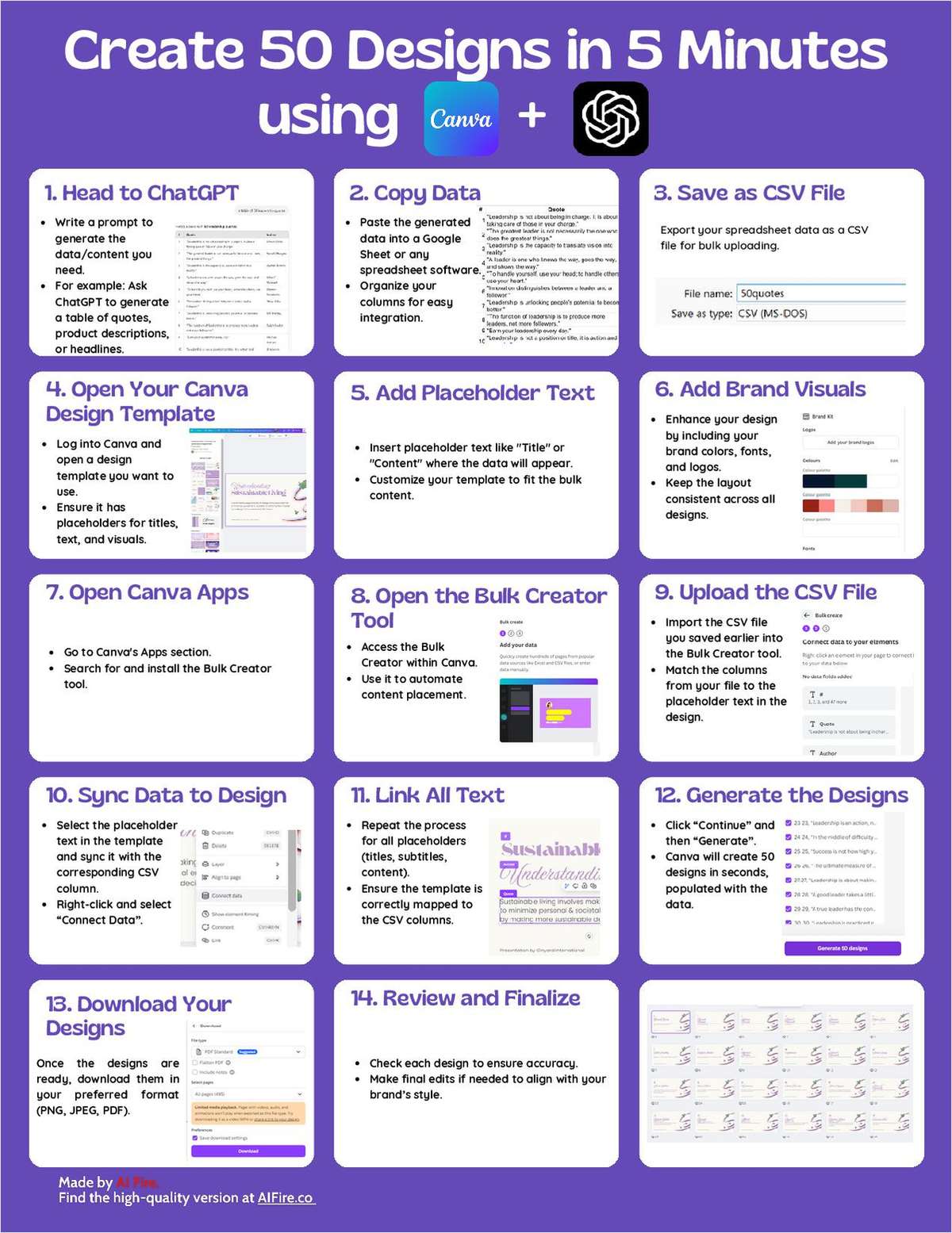 Create 50 Designs in 5 Minutes using Canva + ChatGPT