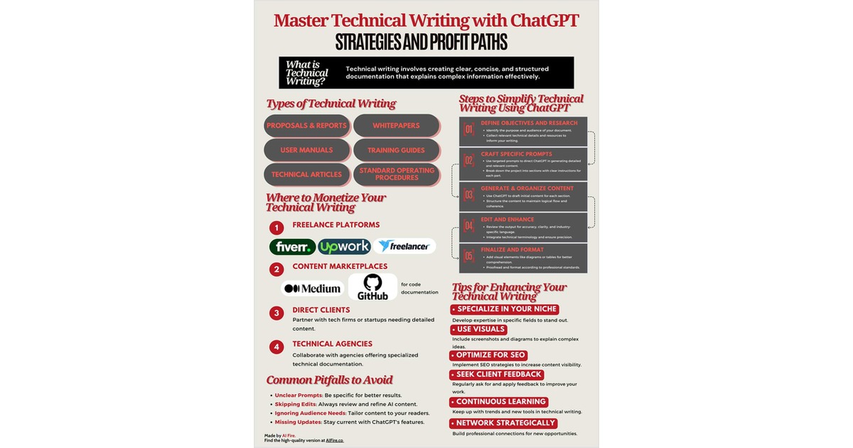 Master Technical Writing with ChatGPT Strategies and Profit Paths