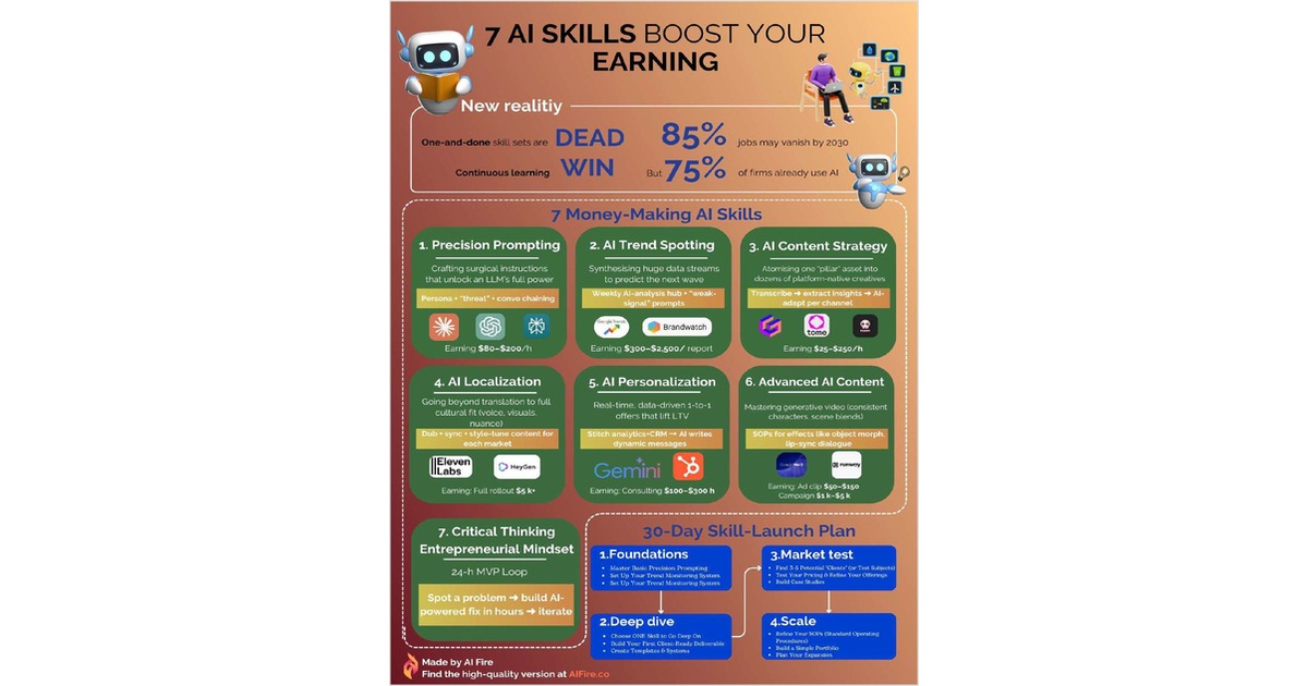 7 AI Skills to boost your earning