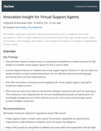 Innovation Insight Virtual Support Agents