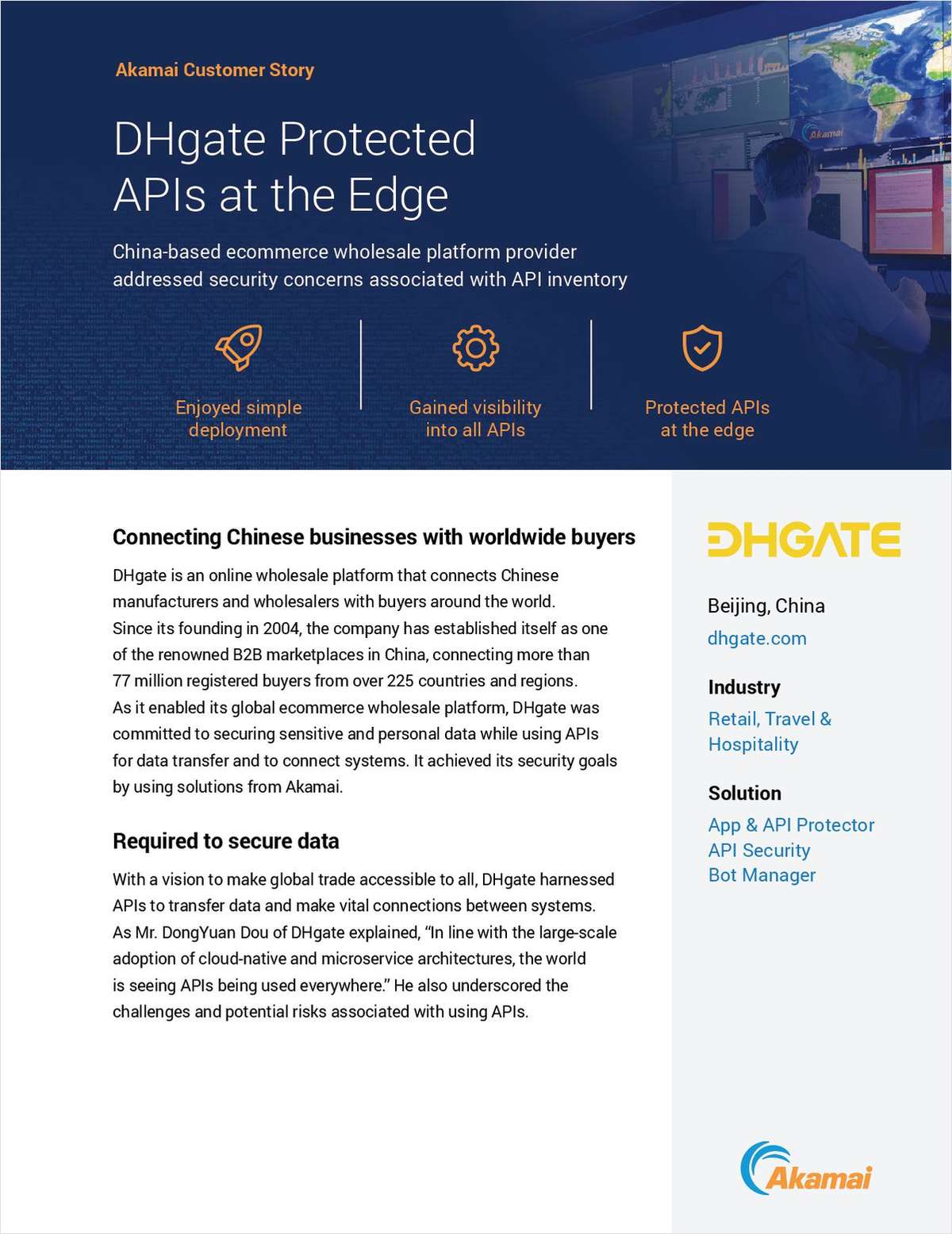 Learn how DHgate protected APIs at the edge
