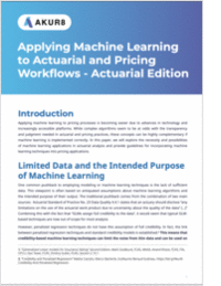 Applying Machine Learning to Actuarial and Pricing Workflows - Actuarial Edition