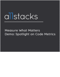 Allstacks Demo #MeasureWhatMatters: Spotlight on #CodeMetrics