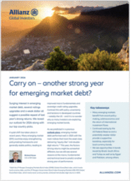 Carry on -- another strong year for emerging market debt?