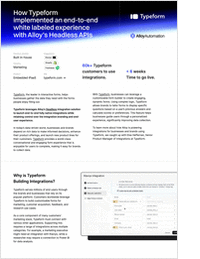 How Typeform used Alloy's headless iPaaS to launch native integrations in under 6 weeks.