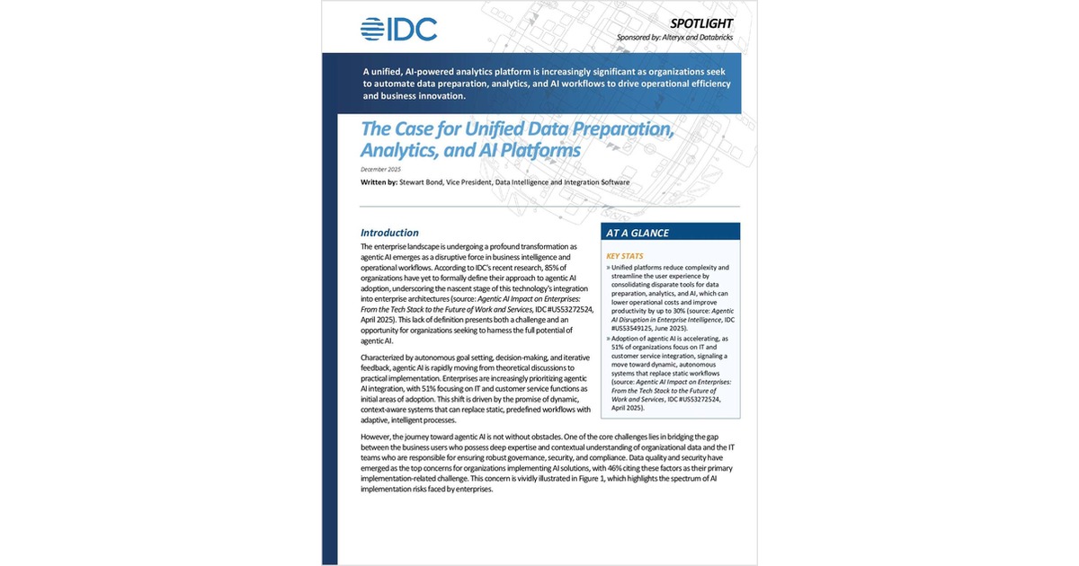 Unlocking agentic AI: The case for unified data platforms