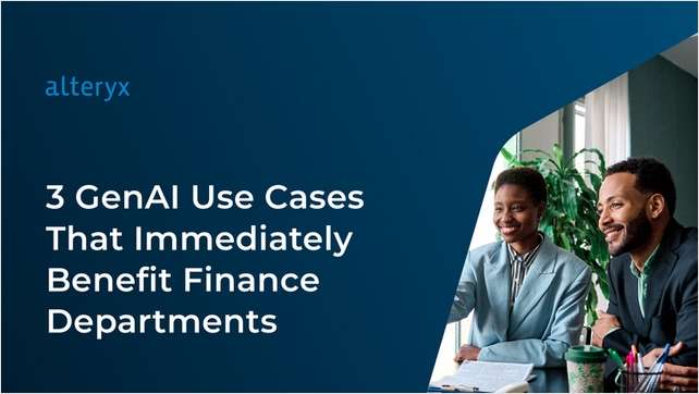 3 GenAI Use Cases That Immediately Benefit Finance Departments